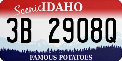 ID license plate 3B2908Q