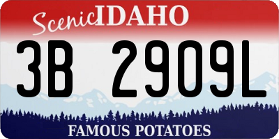 ID license plate 3B2909L