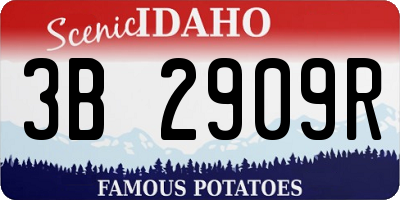 ID license plate 3B2909R