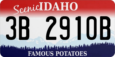 ID license plate 3B2910B