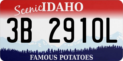 ID license plate 3B2910L