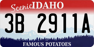 ID license plate 3B2911A