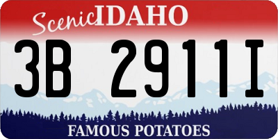 ID license plate 3B2911I