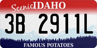 ID license plate 3B2911L