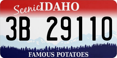 ID license plate 3B2911O