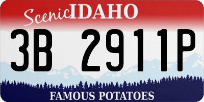 ID license plate 3B2911P