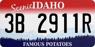 ID license plate 3B2911R