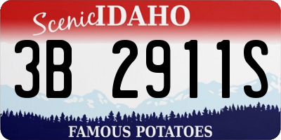 ID license plate 3B2911S