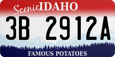 ID license plate 3B2912A