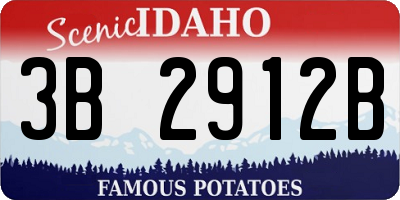 ID license plate 3B2912B