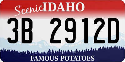 ID license plate 3B2912D