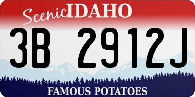 ID license plate 3B2912J