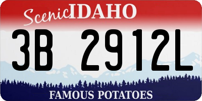 ID license plate 3B2912L