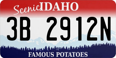 ID license plate 3B2912N