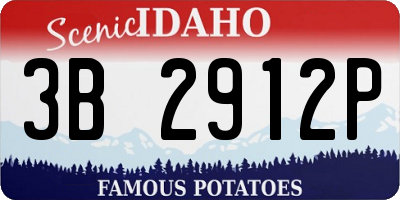 ID license plate 3B2912P