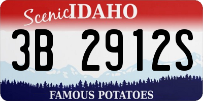 ID license plate 3B2912S