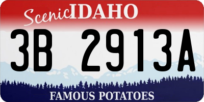 ID license plate 3B2913A