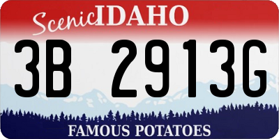 ID license plate 3B2913G