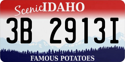 ID license plate 3B2913I