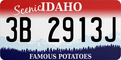 ID license plate 3B2913J