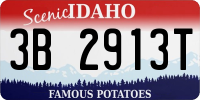 ID license plate 3B2913T