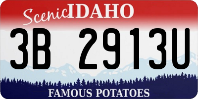ID license plate 3B2913U