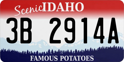 ID license plate 3B2914A