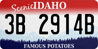 ID license plate 3B2914B