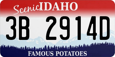 ID license plate 3B2914D