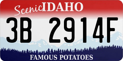 ID license plate 3B2914F