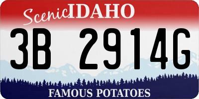 ID license plate 3B2914G