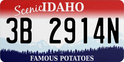 ID license plate 3B2914N