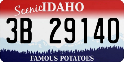 ID license plate 3B2914O
