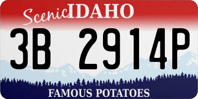 ID license plate 3B2914P