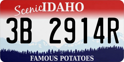 ID license plate 3B2914R