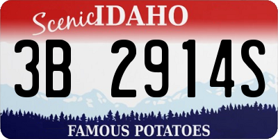 ID license plate 3B2914S