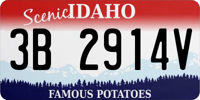 ID license plate 3B2914V