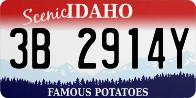 ID license plate 3B2914Y