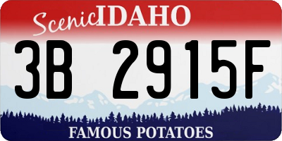 ID license plate 3B2915F