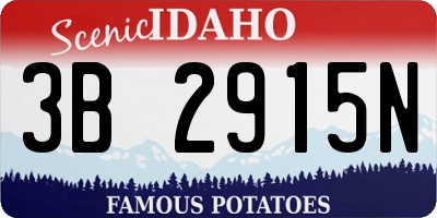 ID license plate 3B2915N