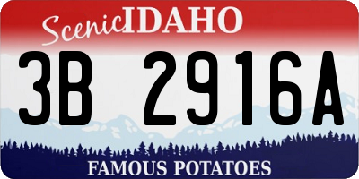 ID license plate 3B2916A