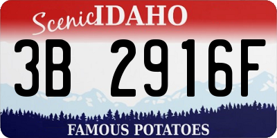 ID license plate 3B2916F