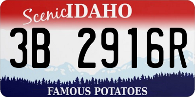 ID license plate 3B2916R