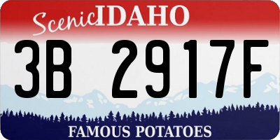 ID license plate 3B2917F