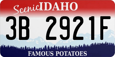 ID license plate 3B2921F