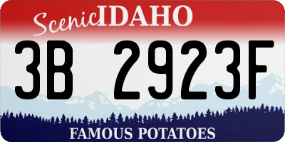 ID license plate 3B2923F