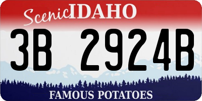 ID license plate 3B2924B