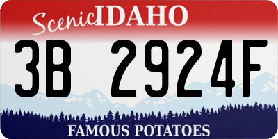 ID license plate 3B2924F