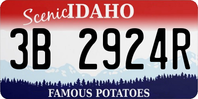 ID license plate 3B2924R