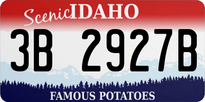 ID license plate 3B2927B